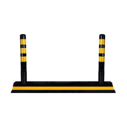 Rubber Curb with 2 Delineators 134x24x10 cm