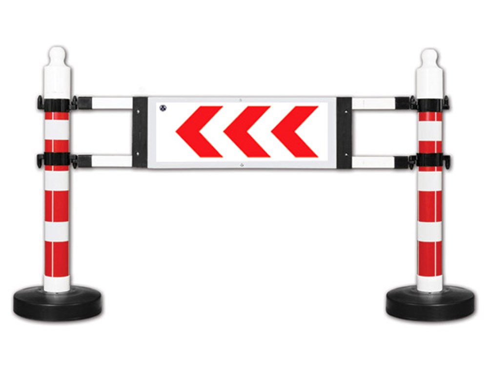 Barrier with Warning Sign 180 x 120 cm