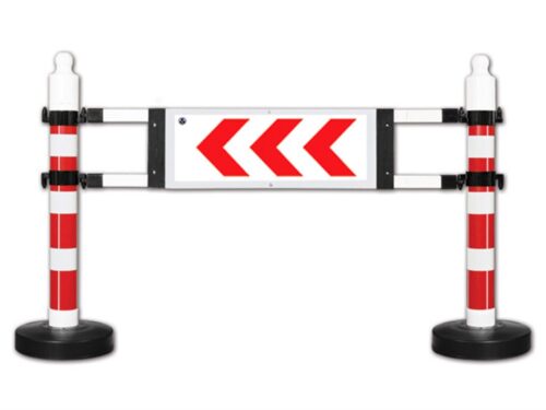 Barrier with Warning Sign 180 x 120 cm