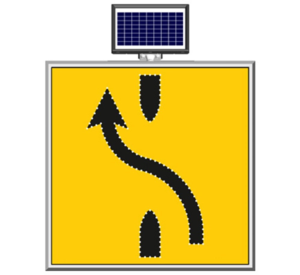 Solar “Lane Shift Left” Sign 100 x 100 cm Solar “Lane Shift Left” Sign 100 x 100 cm