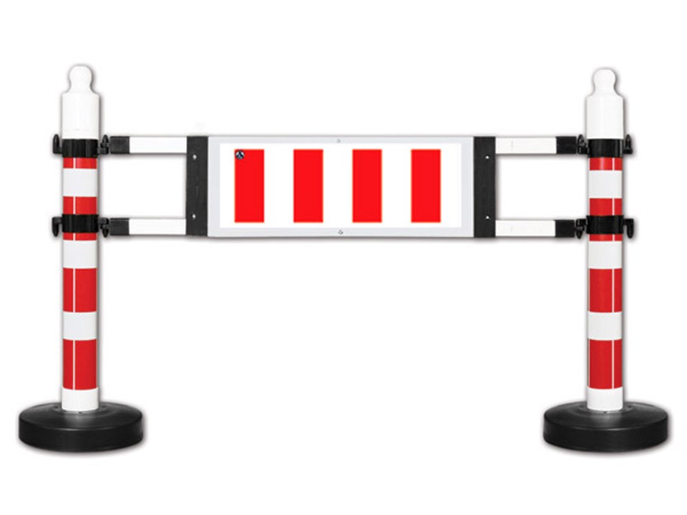 Barrier with Warning Sign 180 x 120 cm