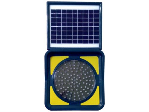 Solar Powered LED Flashing Light-Yellow