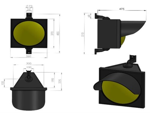 A-Series Power LED Single Traffic Light - 30 cm