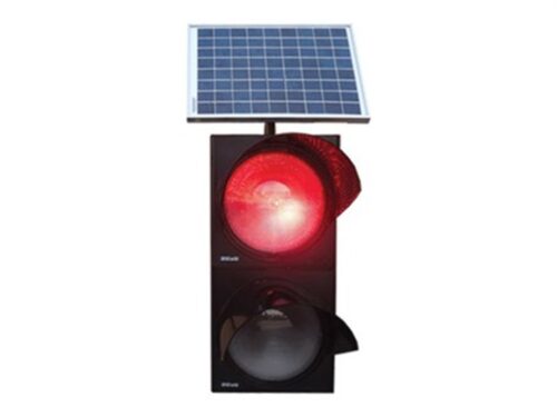 Double 30 cm Solar LED Flashing Light (Black Case)