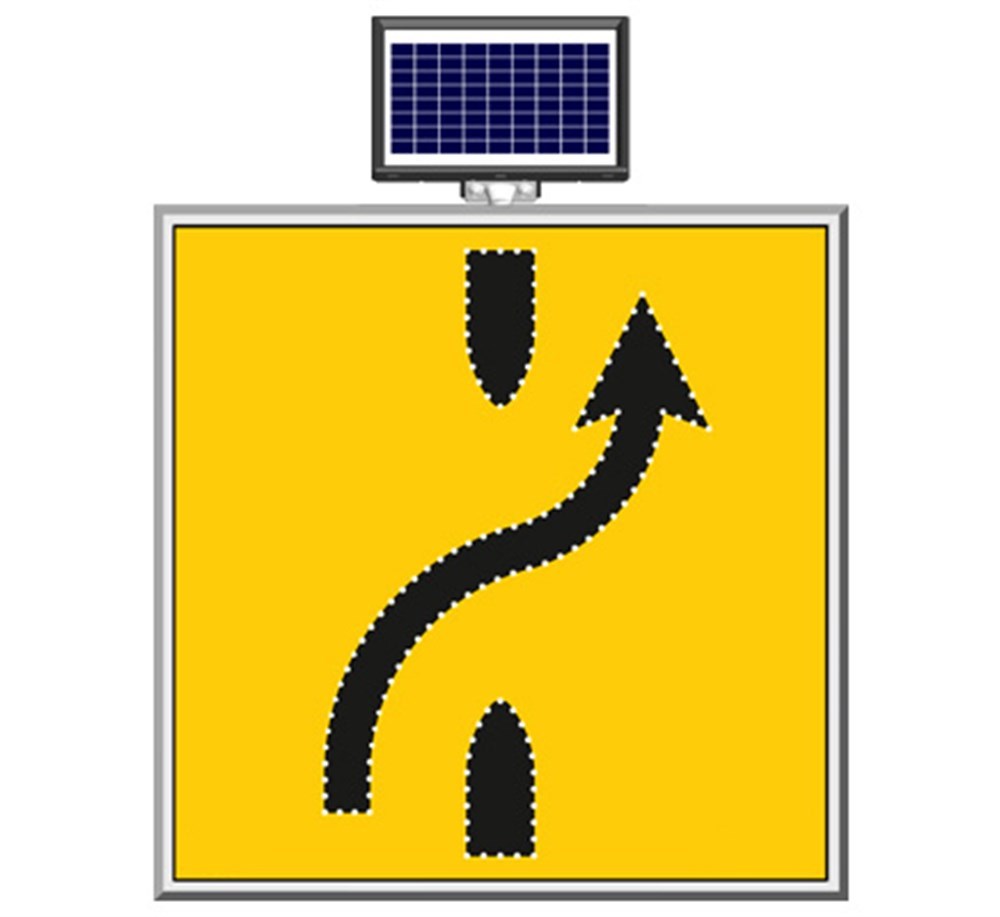 Solar “Lane Shift Right” Sign 100 x 100 cm Solar “Lane Shift Right” Sign 100 x 100 cm