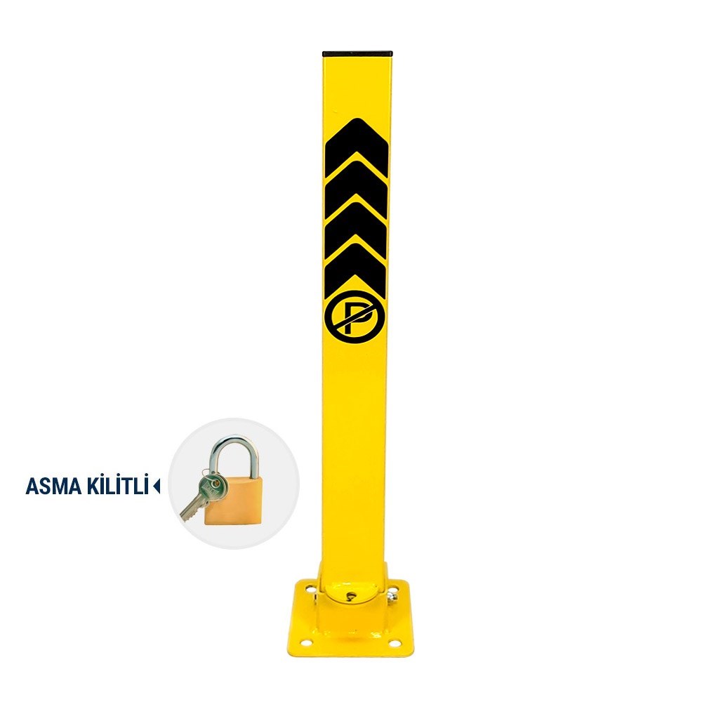 folding-parking-post-with-padlock – 75 cm-683a0f Folding Parking Post with Padlock – 75 cm, Lockable Parking Barrier with Padlock