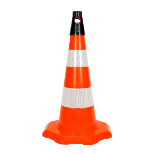 PVC Traffic Cone with 2 Reflective Collars 52 cm