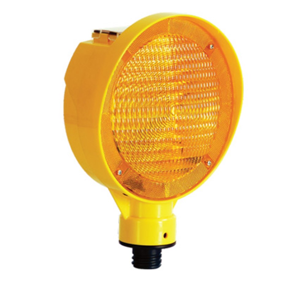 Yellow Solar Barricade Warning Light