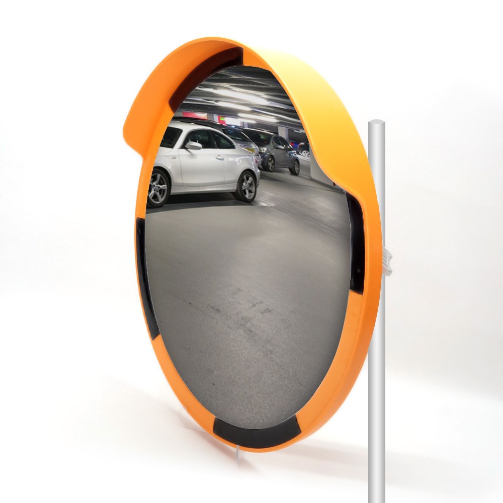 traffic-safety-mirror-60-cm-and-2-m-galv-27e7 Traffic Safety Mirror 60 cm and 2 m Galvanized Metal Pole with Flange Set