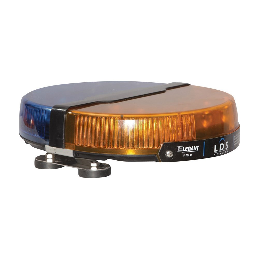 Mini magnetic lightbar yellow-blue
