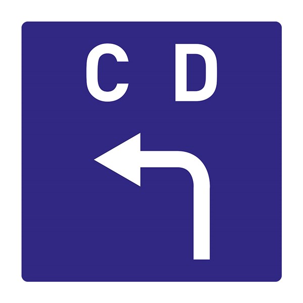 Wayfinding sign left
