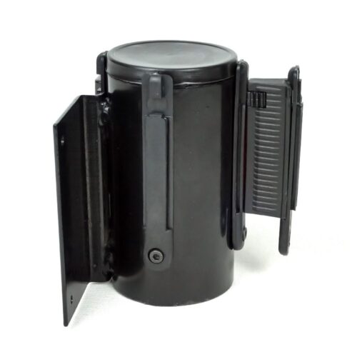 Black Wall Mounted Belt Barrier with Red Belt
