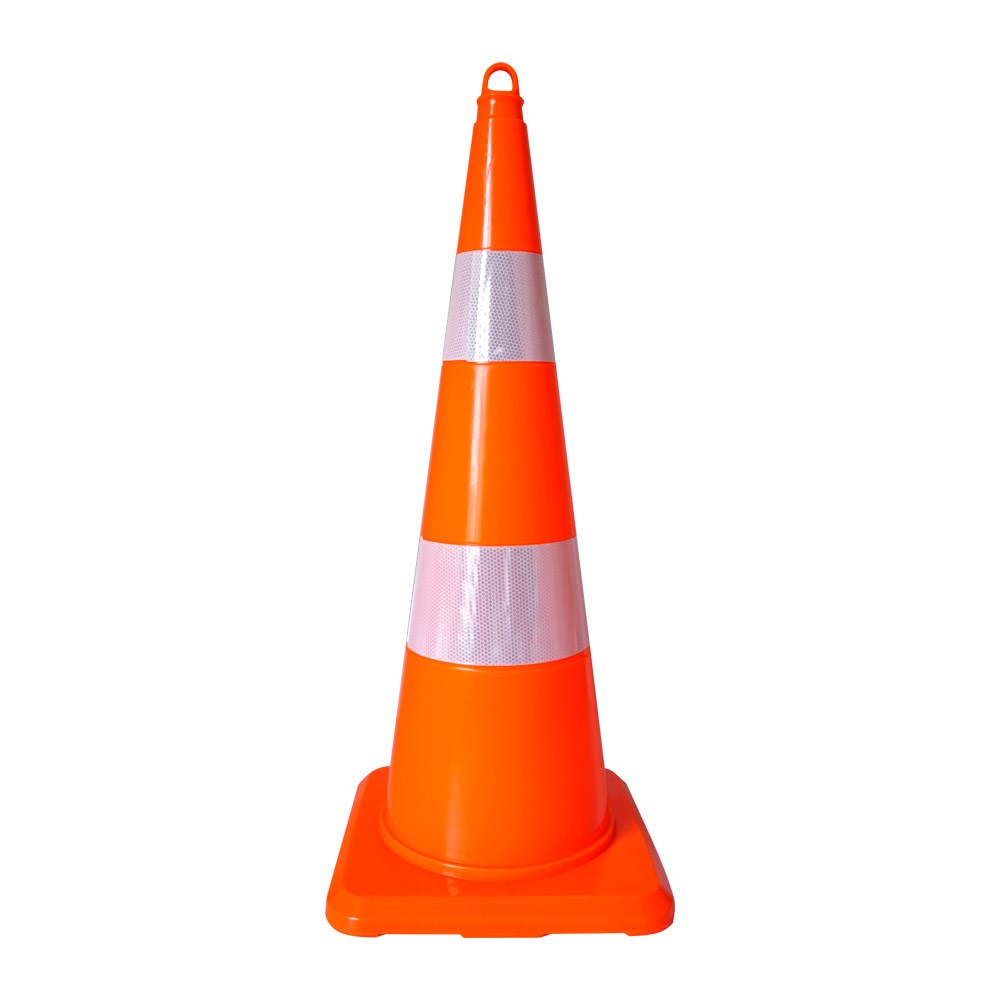 pvc-traffic-cone-with-double-reflective-collar-90 cm-3389 PVC Traffic Cone With Double Reflective Collar 90 cm