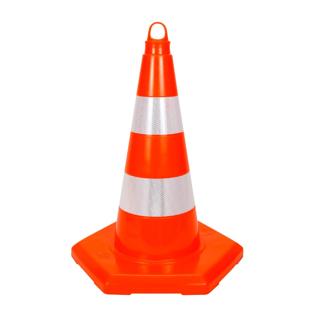 pvc-traffic-cone-with-reflective-collar-and-hexagonal-base-50 cm-89fe PVC Traffic Cone with Reflective Collar and Hexagonal Base 50 cm
