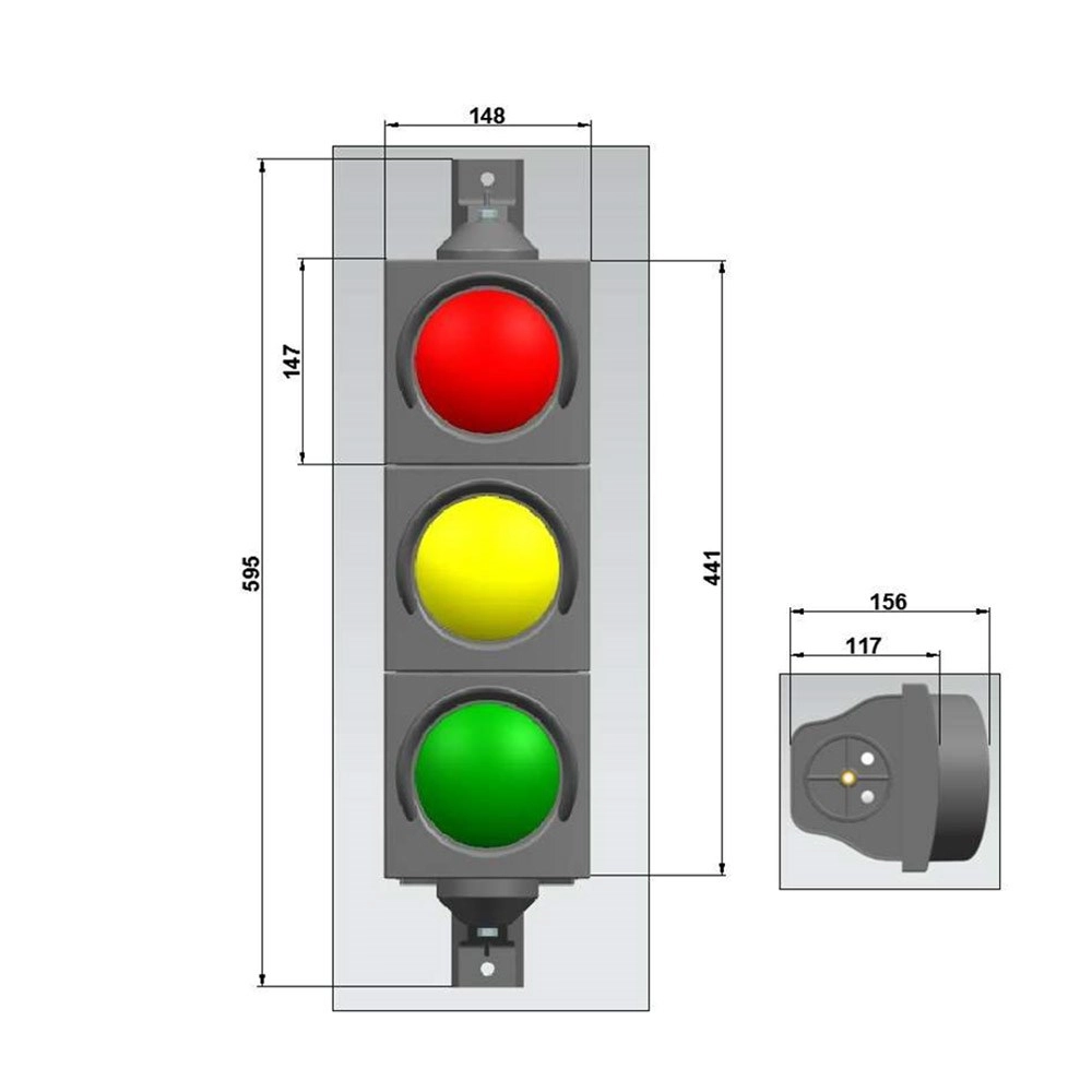 10 cm Power LED Traffic Light with Bicycle Figure 10 cm Power LED Traffic Light with Bicycle Figure