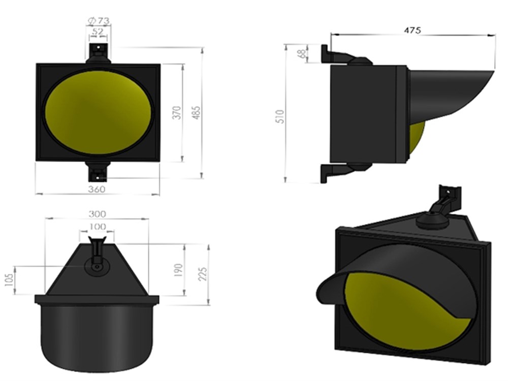 A-Series Power LED Single Traffic Light - 30 cm A-Series Power LED Single Traffic Light - 30 cm