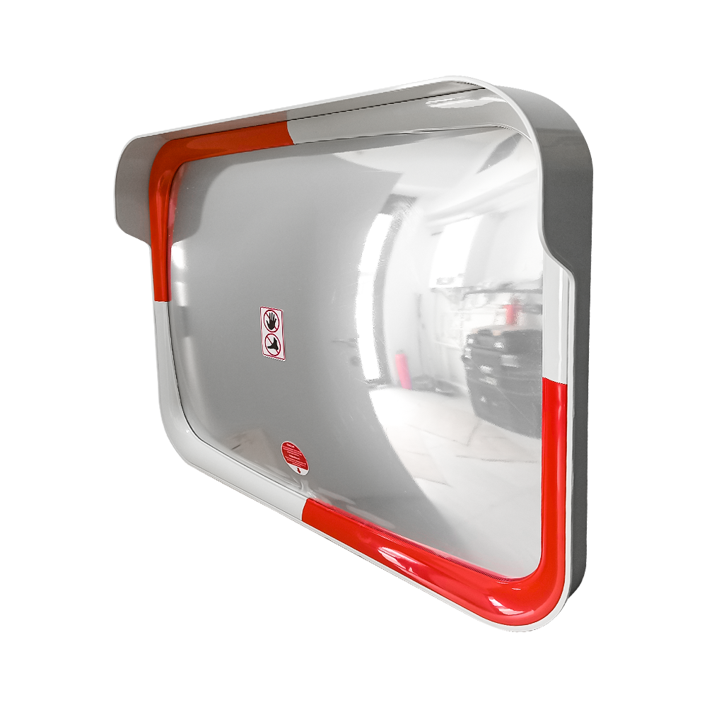 Traffic Safety Mirror 60 x 80 cm - (White/Red) Traffic Safety Mirror 60 x 80 cm - (White/Red)
