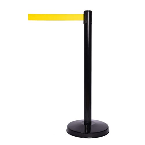 Retractable Belt Barrier Stand - Black