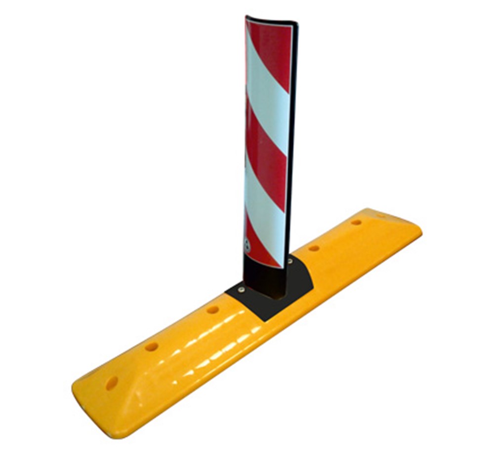Road Separator with Direction or Parking Warning Sign