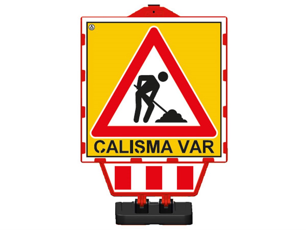 Folding Warning Barrier with Signboard Folding Warning Barrier with Signboard