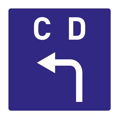 Wayfinding sign left