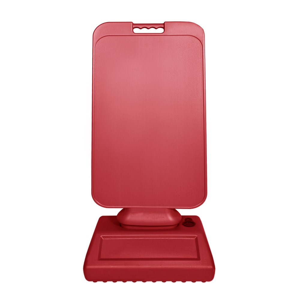 Portable Media Bollard with Base-RED-1 Portable Media Bollard with Base-RED