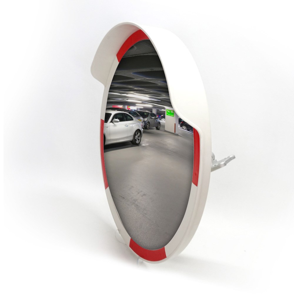 traffic-safety-mirror-80-cm-and-2-m-galv-f144 Traffic Safety Mirror 80 cm – (White/Red)