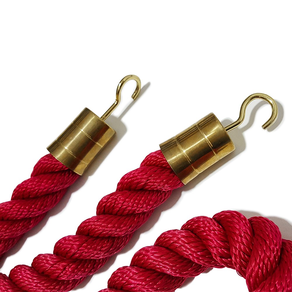 Braided Barrier Rope-Gold Clips-3