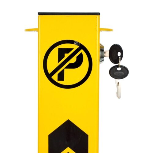 Key Lock Folding Parking Post 75 cm, Lockable Parking Barrier