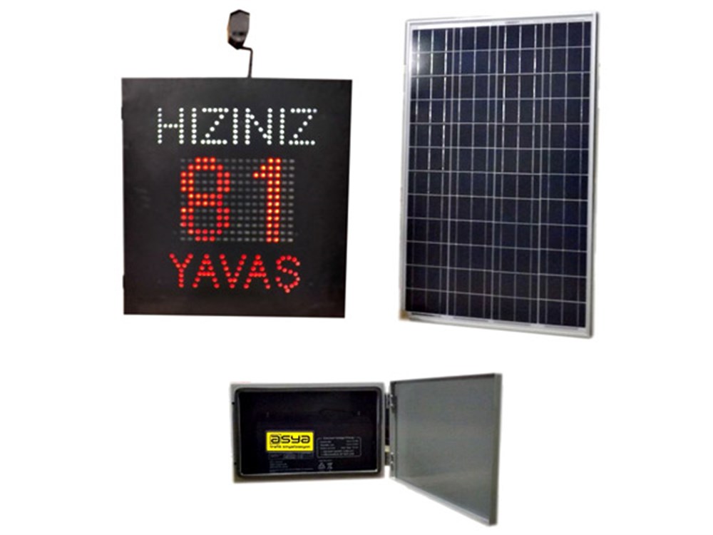 Solar Speed Warning System with Radar