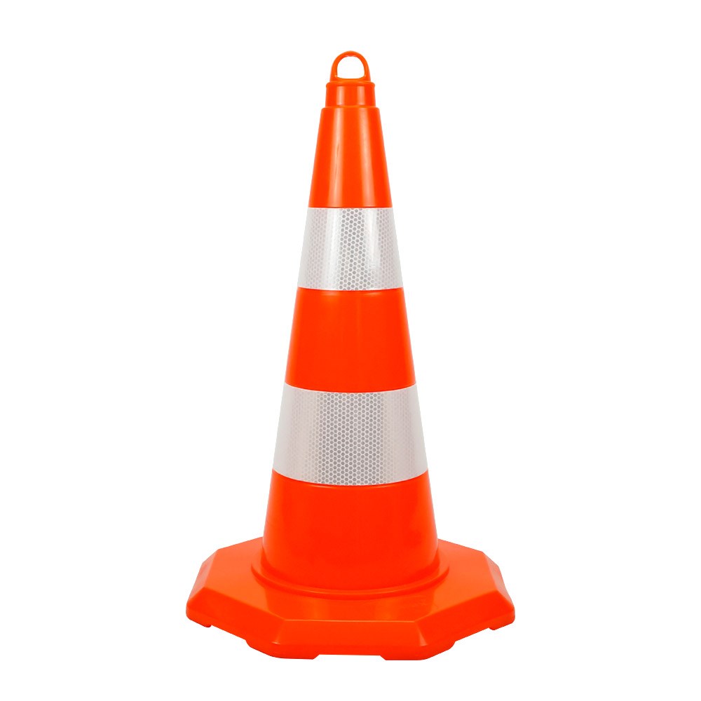 pvc-traffic-cone-with-2-reflective-collars-52 cm-b230 PVC Traffic Cone with 2 Reflective Collars 52 cm