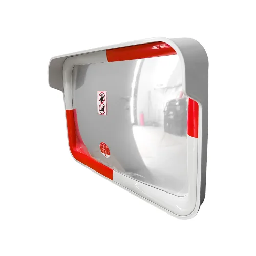 Traffic Safety Mirror 40 x 60 cm - (White/Red)