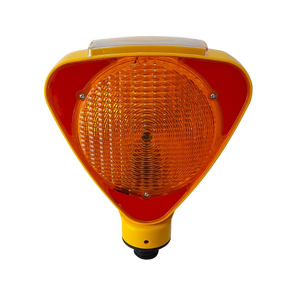 Yellow Solar Barricade Flasher-Triangular Yellow Solar Barricade Flasher-Triangular