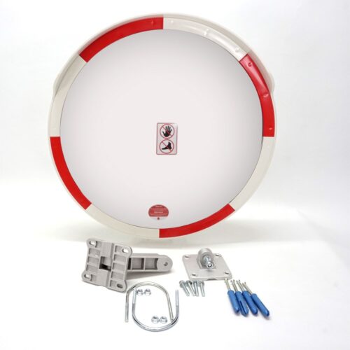 Traffic Safety Mirror 60 cm – (White/Red)
