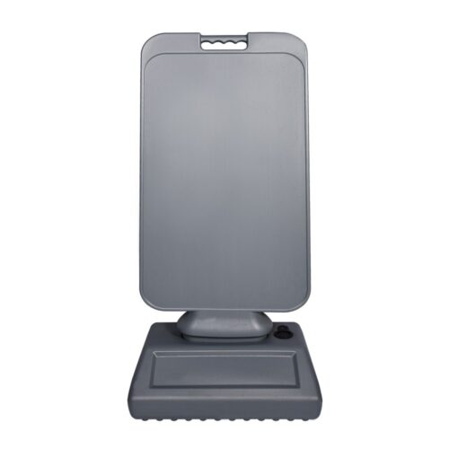 Portable Media Bollard with Base-GREY