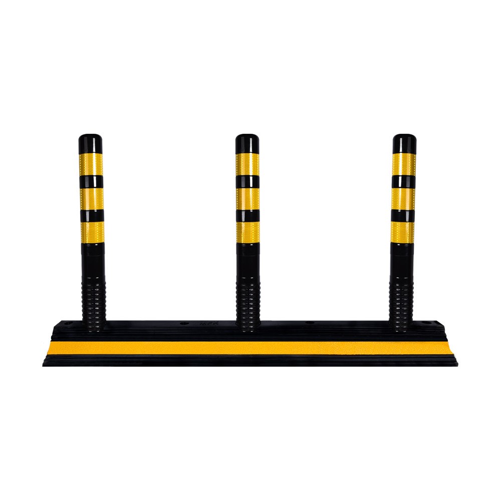 Rubber Curb with 3 Delineators 134x24x10 cm Rubber Curb with 3 Delineators 134x24x10 cm