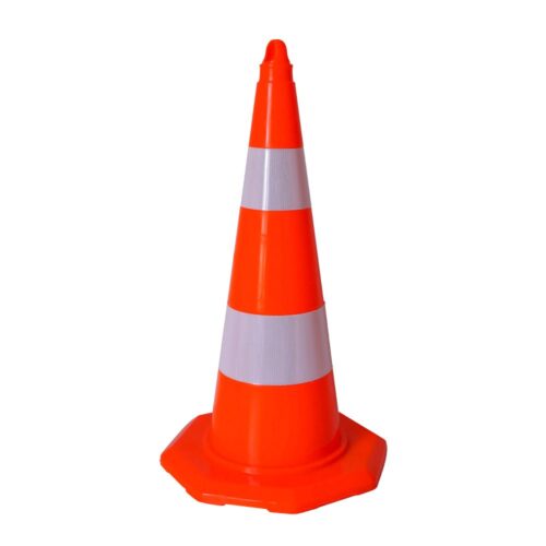PVC Traffic Cone with 2 Reflective Collars 70 cm