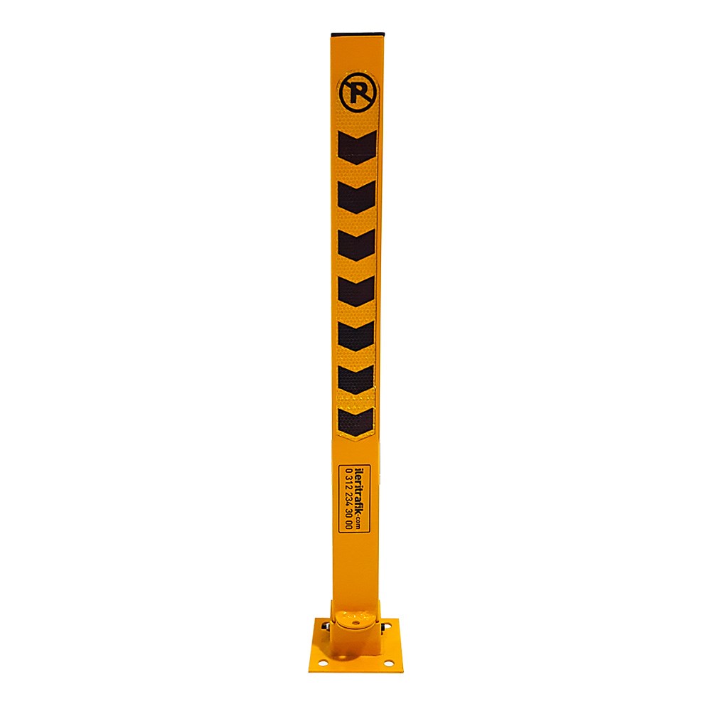 Fold Down Parking Post with Padlock - 75 cm