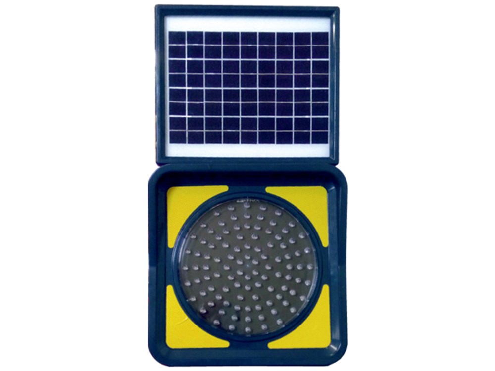 Solar Powered LED Flashing Light-Yellow