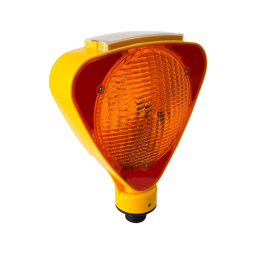 Yellow Solar Barricade Flasher-Triangular Yellow Solar Barricade Flasher-Triangular