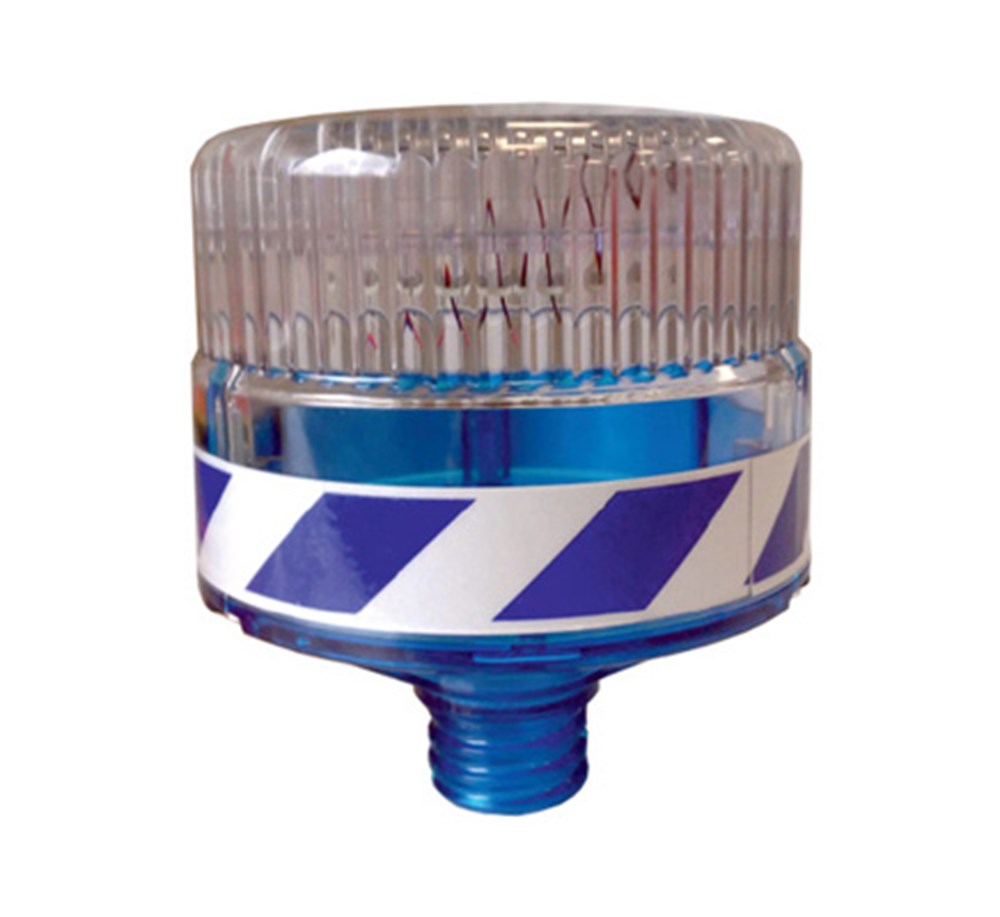 Solar Barricade Warning Flasher-Blue
