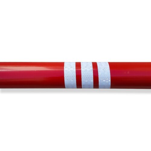 Red Steel Car Stopper with Polycarbonate Base