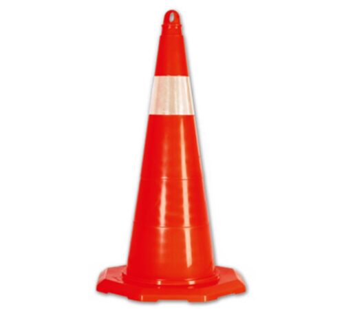 PVC Traffic Cone with Single Reflective Collar 70 cm