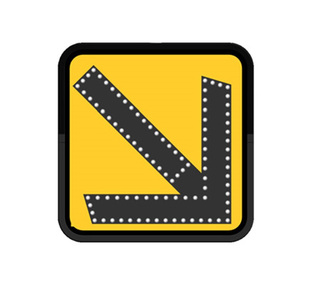 AC Powered LED Keep Right Sign (60 x 60 cm) AC Powered LED Keep Right Sign (60 x 60 cm)