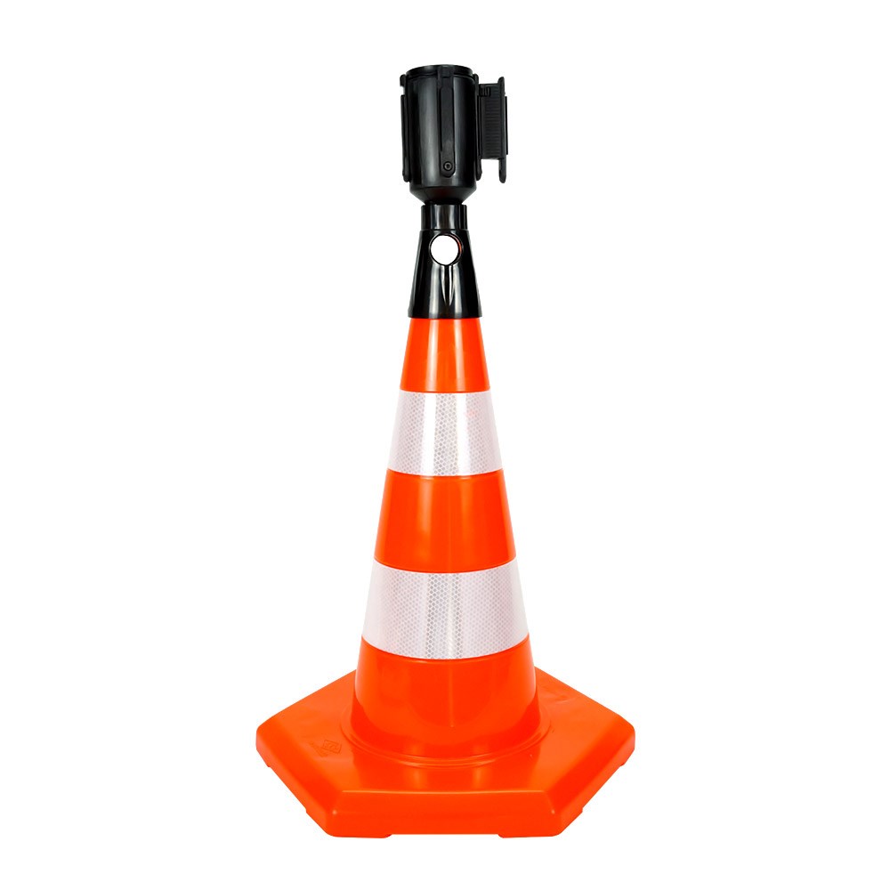 pvc-traffic-cone-with-reflective-collar-and-hexagonal-base-50 cm-8208 PVC Traffic Cone with Reflective Collar and Hexagonal Base 50 cm