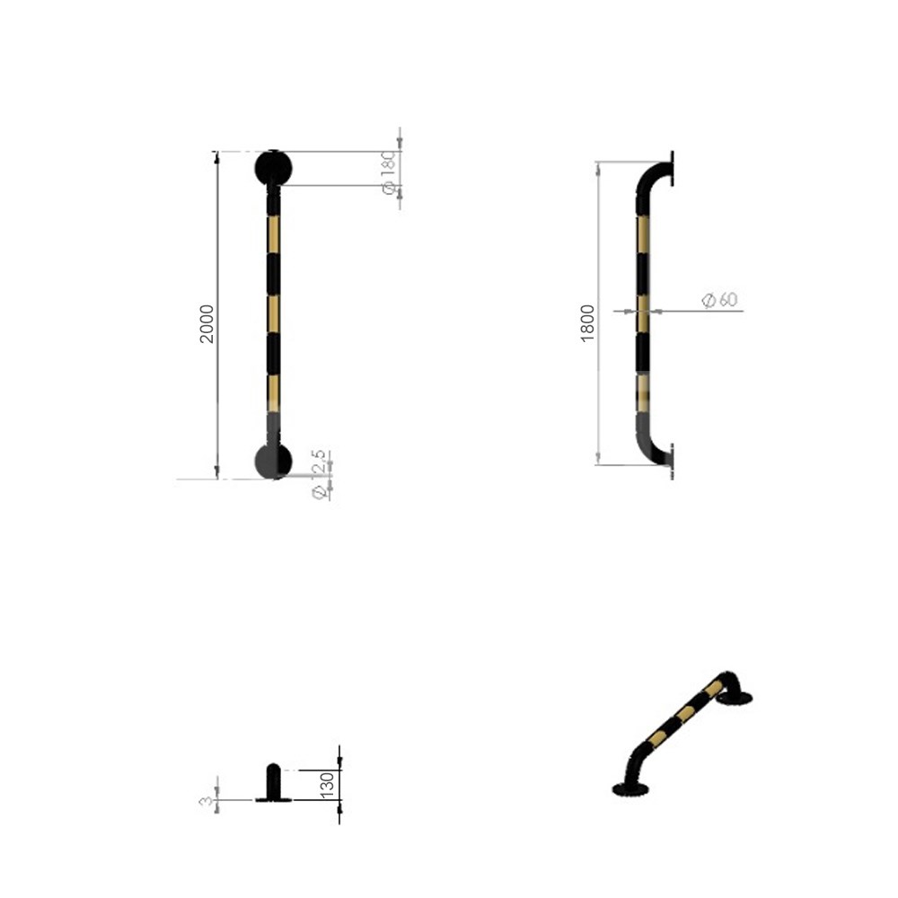 Metal Wheel Guide (Yellow-Black)