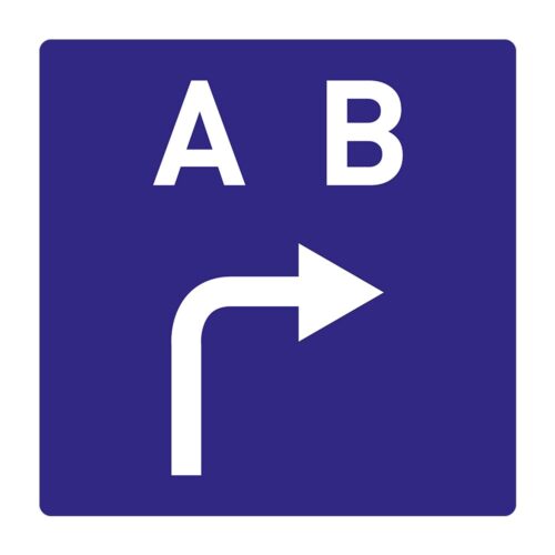 Wayfinding sign right