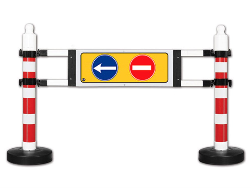 Barrier with Warning Sign 180 x 120 cm Barrier with Warning Sign 180 x 120 cm