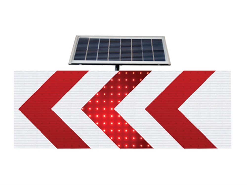 Solar Powered Dangerous Curve Sign