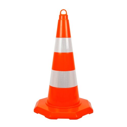 PVC Traffic Cone with 2 Reflective Collars 52 cm